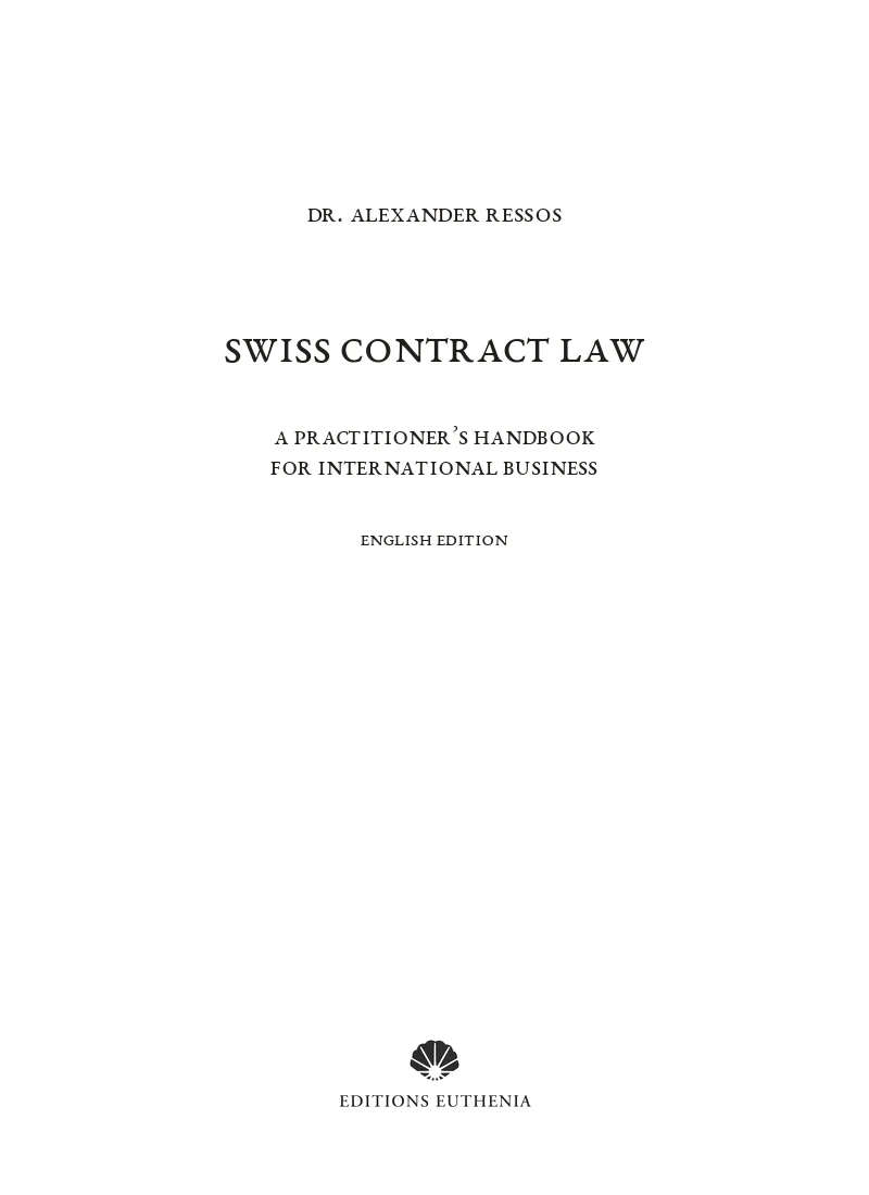 Swiss Contract Law – cover
