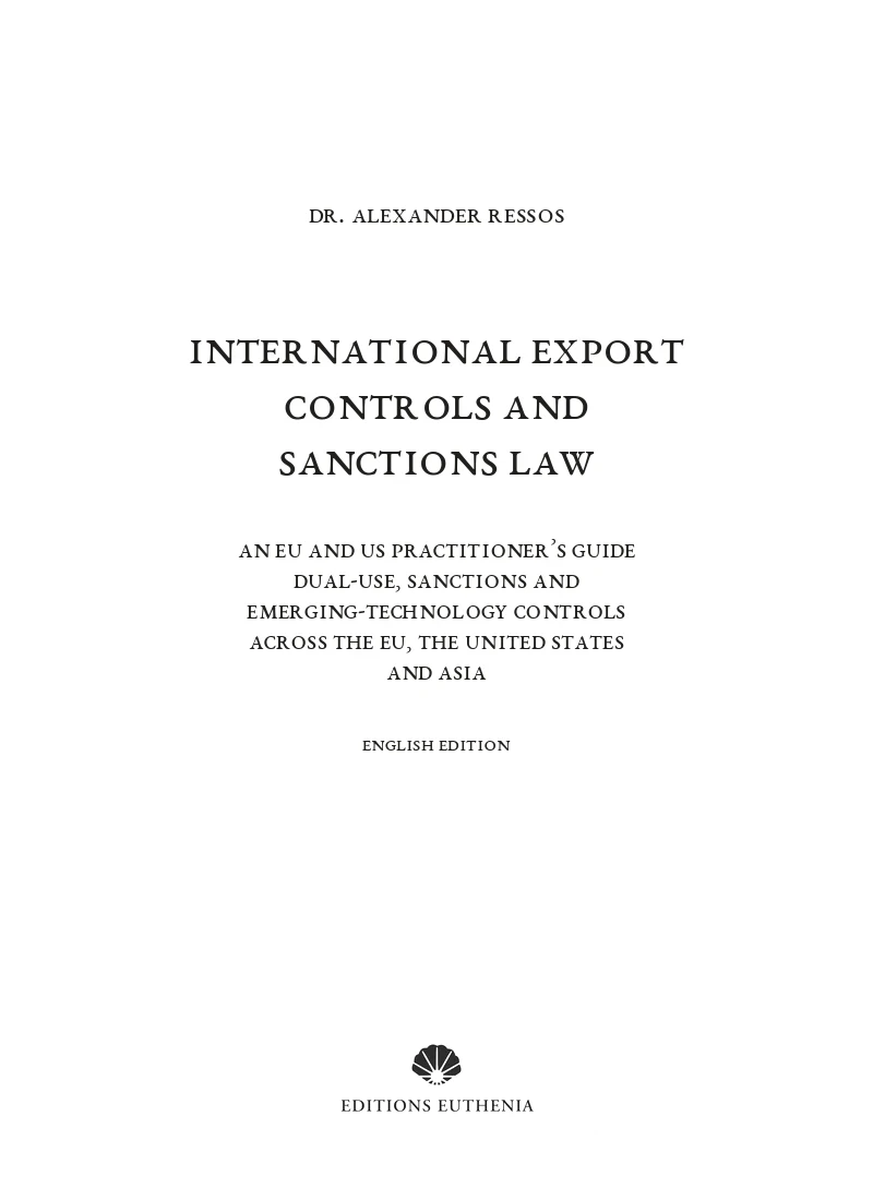 International Export Controls and Sanctions Law – book